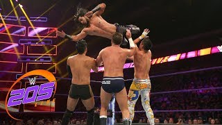 Mustafa Ali Vs. Tjp Vs. Hideo Itami Vs. Drew Gulak Wwe 205 Live, July 24, 2018