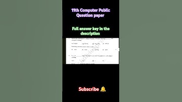 11th Computer science Public Exam Question Paper 2024 |11th Public Important Questions 2024