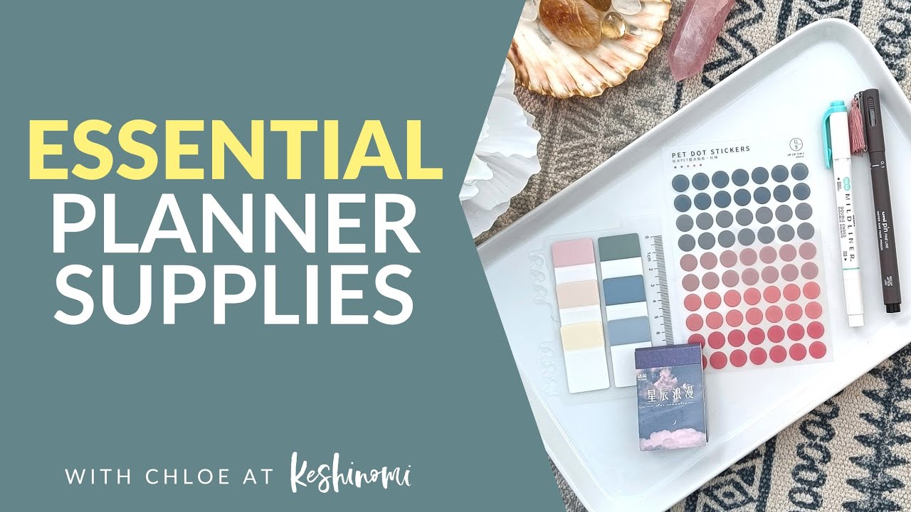 essential planner supplies - my current stationery setup as a newbie