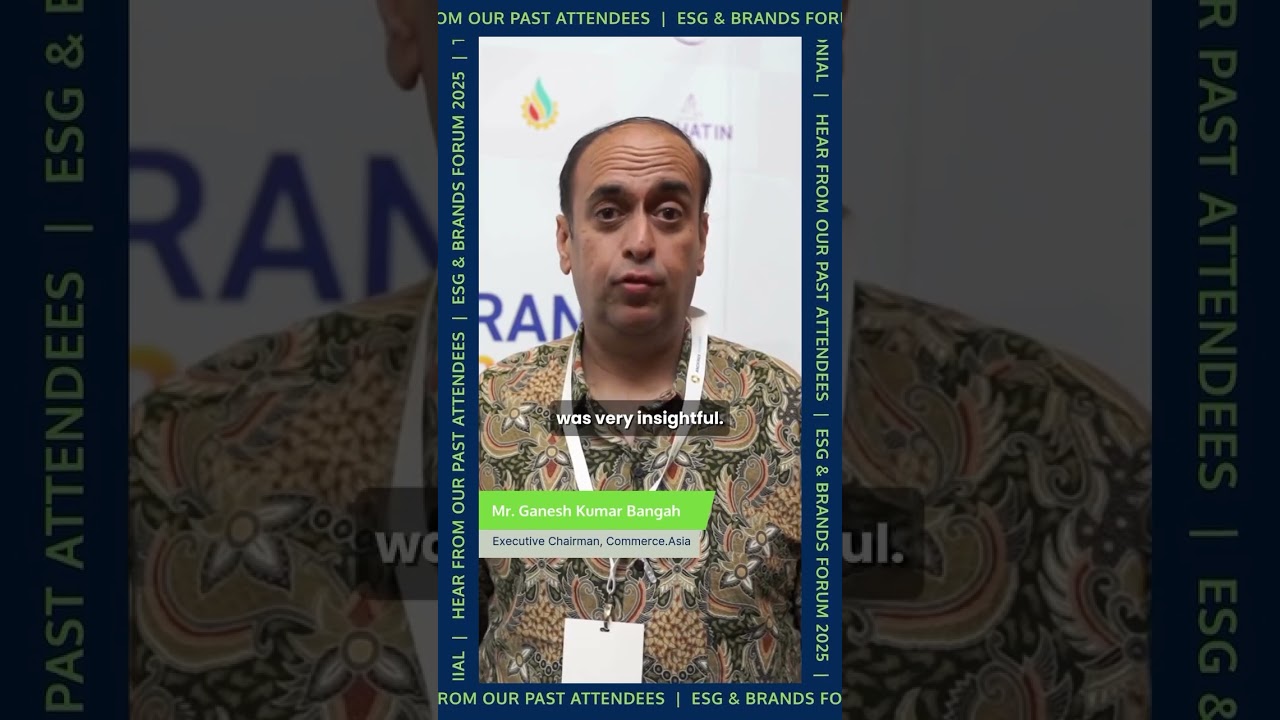 A big thank you to Mr Ganesh Bangah, Executive Chairman, Commerce Asia Group of Companies