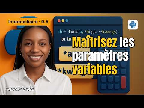 Python Cours Complet 9.5 : Maîtrisez les paramètres variables *args & **kwargs [Pas à Pas]