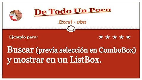 Busca un registro con ComboBox y muestra resultado en ListBox.