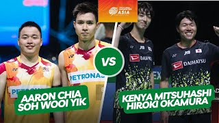 Aaron CHIA/ SOH Wooi Yik vs Kenya MITSUHASHI/ Hiroki OKAMURA | Badminton Asia Championships 2024 R16