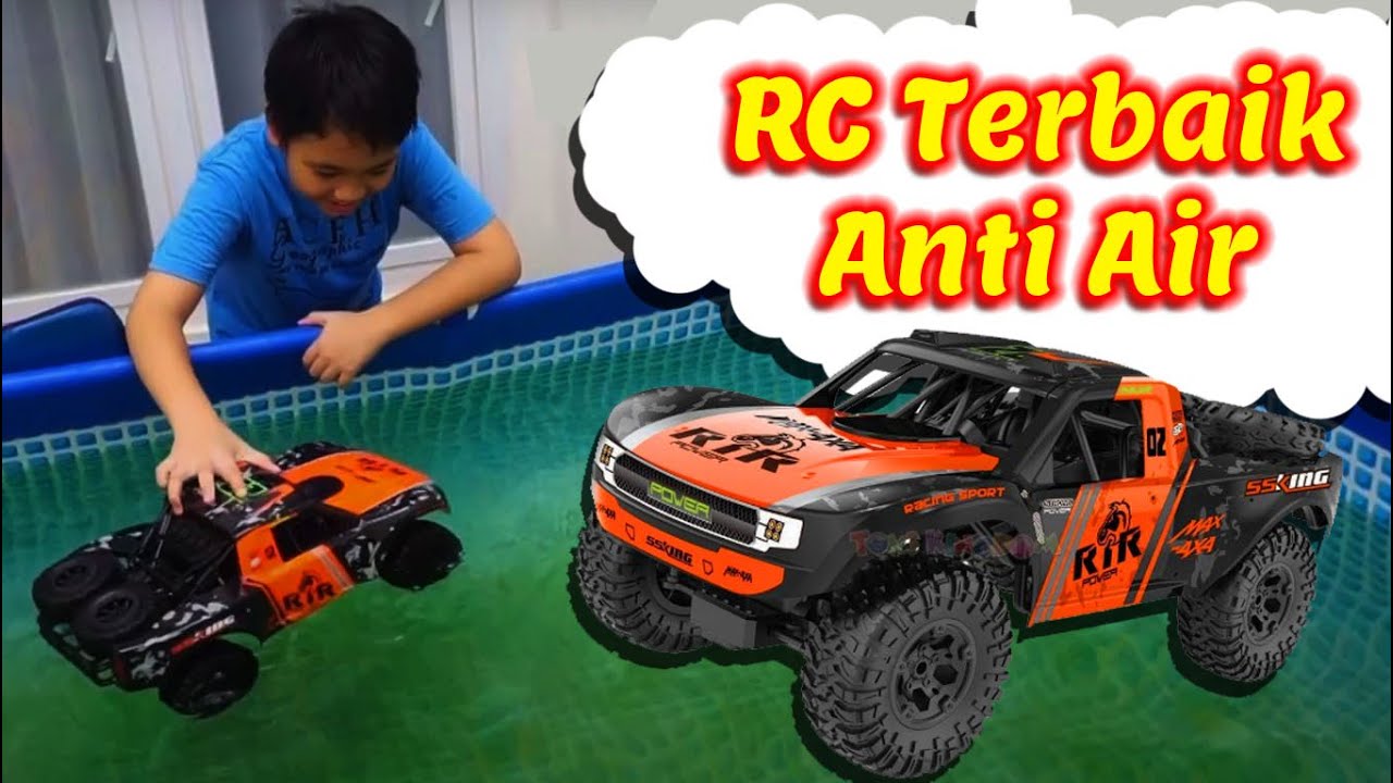 Halo kita lagi Unboxing mainan anak laki-laki mobil remot offroad 1:18 bisa jalan di batu-batu, sema. 