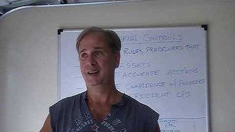Video 26:  Internal Controls Overview