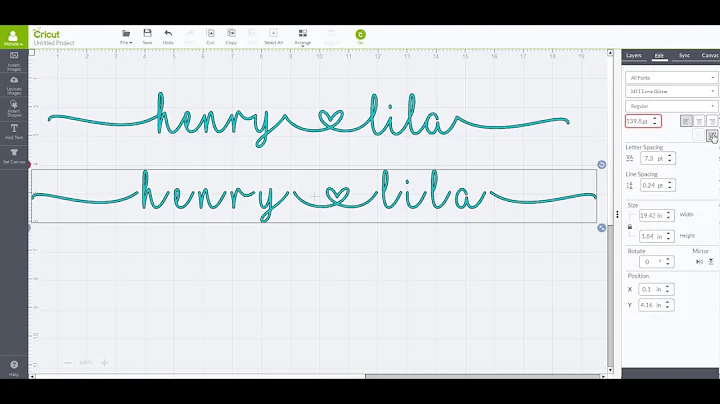 How to create continuous cursive words with heart ...