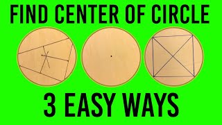 Find the Center of a Circle (3 EASY and QUICK Ways)