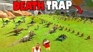 CHOP and SHINCHAN DEATH TRAP vs HAMID TEAM in Animal Revolt Battle Simulator Hindi | DEATH RUN