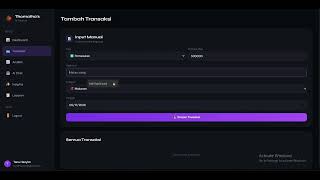 Projek Akhir Pemrograman Web, Thomatho's AI Finance Assistant