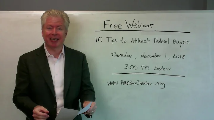 FREE Webinar Thursday "10 Tips to Attract Federal Buyers"