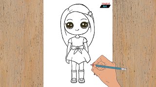 How to draw a Princess || Cute girl drawing step by step