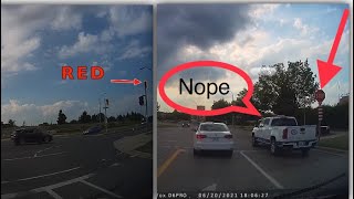 Disobeying lane light and stop sign in Meadowlands