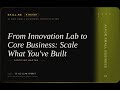 AI for Small Business: From Innovation Lab to Core Business: Scale What You've Built