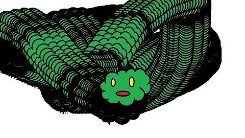 Simple Snake Drawing in MS Paint | Computer Global