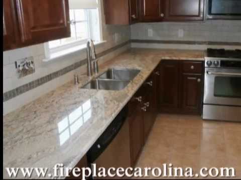 Deja Vu Granite Countertops Installed Mint Hill Nc Dark Wood