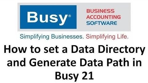 How set a Data Directory in BUSY 21 software | Data Dislocate hogya hai busy 21 ka ab kya kre latest