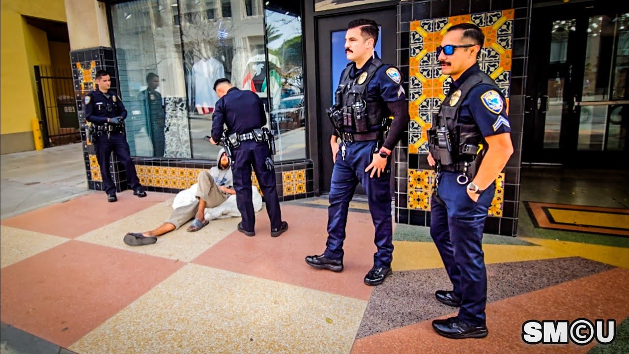 𝗡𝗢-𝗦𝗠𝗢𝗞𝗜𝗡𝗚 𝗘𝗡𝗙𝗢𝗥𝗖𝗘𝗠𝗘𝗡𝗧: Police Cite Man Sitting Outside Santa Monica Store