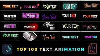 # 02 Top 100+ Text Animation Alight Motion | Alight Motion Text Animation Link | Xml Download Link