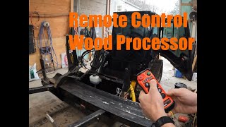 Firewood made Easy. Remote control Halverson Wood processor!