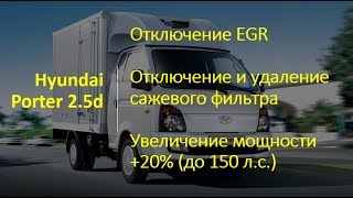 Hyundai Porter 2.5d: отключение егр, удаление сажевого фильтра, +20% мощности (до 150 л.с.)