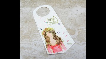 Unity Quick Tip: Gold Embossed & Watercolored Wine Tag