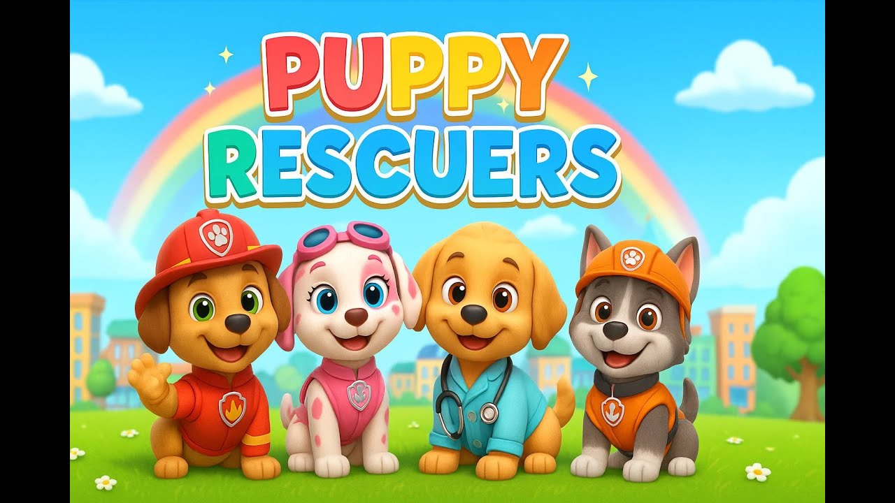 Puppy Rescuers 🚒 | WonderKidz World | Fun Rescue Song for Kids