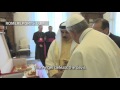 King of Bahrain gives the Pope a model of 'the largest church in the Arab Peninsula'