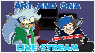 COMPLETING NEW BANNER | Art & Q+A Stream Feat: GiGiCrazyDraws!