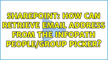 Sharepoint: How can retrieve email address from the Infopath people/Group picker?