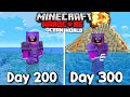 I Survived 300 Days Of Hardcore Minecraft, In an Ocean Only World.