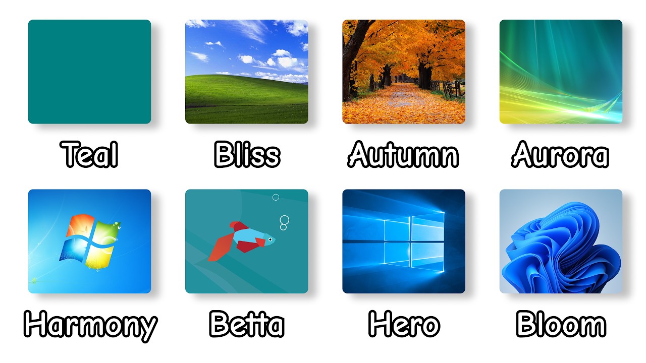 ВСЕ культовые обои WINDOWS: объясняю за 9 минут