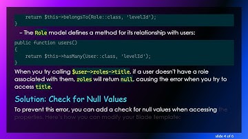 Fixing the Laravel Error: Trying to get property 