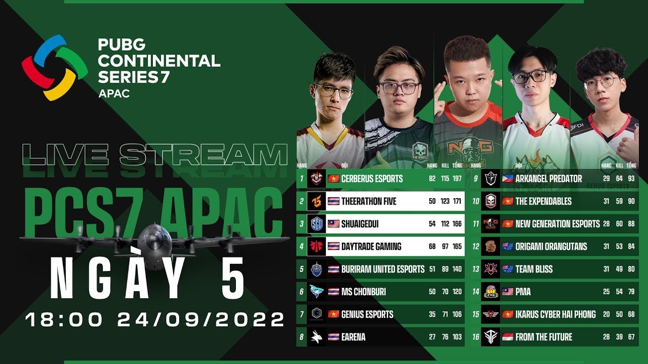 🏆[PCS7 APAC] NGÀY 5: TE, CES, GE, NGE, IKR, DAY, BRU, T5, AAP, SGD…