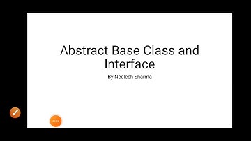 Abstract base class and Interface By Sh Neelesh Sharma