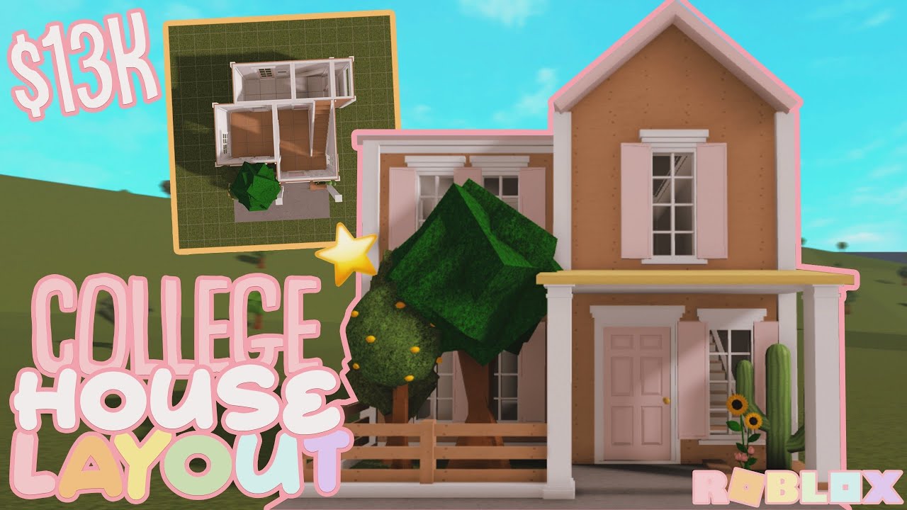 How To Build The COLLEGE ROLEPLAY HOUSE! *LAYOUT* Roblox Bloxburg