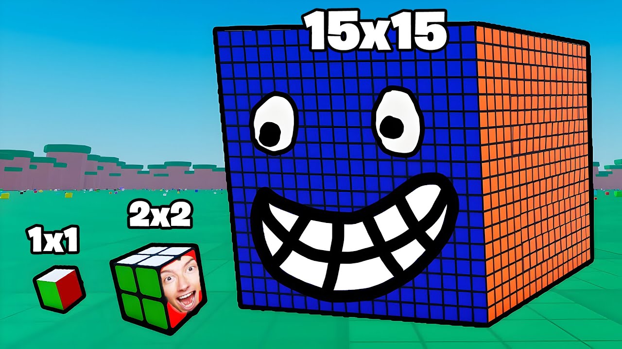 DE RUBIKS CUBE 1x1 à 15x15 dans ROBLOX ! Grow Your Rubiks Cube