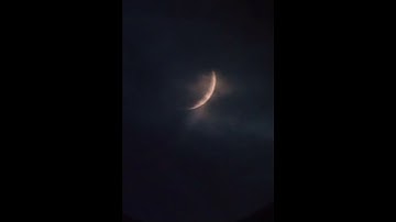 Last Look at the Crescent Moon Before it Got Swallowed by the Clouds. 7-8-24. 21:51.