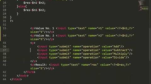 Calculator Program in PHP