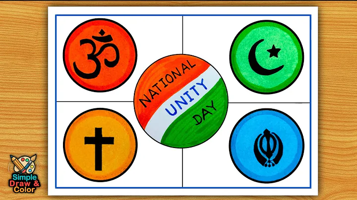 National Unity Day Drawing | Ekta Diwas Poster Drawing | Hun Sab Ek Hain Poster Art #unity