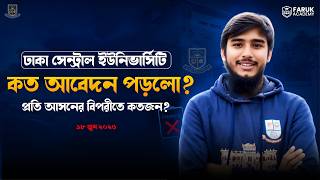 ঢাকা সেন্ট্রাল ইউনিভার্সিটিতে কত আবেদন পড়লো || ১৮ ই জুন ২০২৬ || DCU admission quantity 2025-26