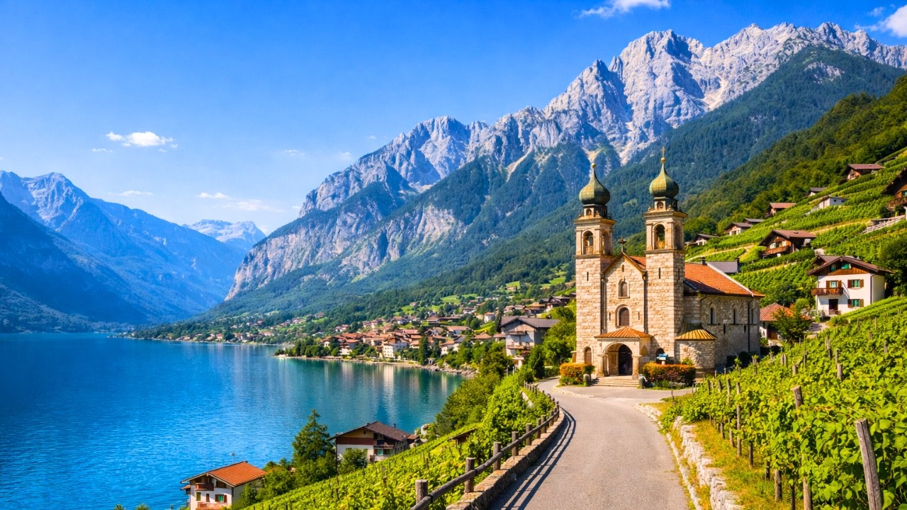 Живописная Поездка Вокруг Скрытого Альпийского Озера Италии | Озеро Идро 4K