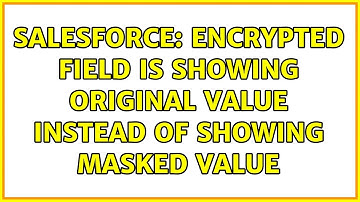 Salesforce: Encrypted field is showing original value instead of showing masked value
