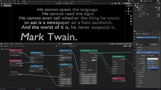 Multi line Text in 3 Minutes Blender Geometry Nodes