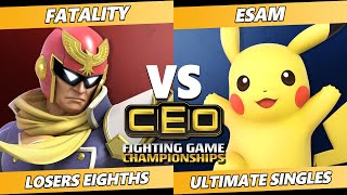 CEO 2021 Top 8 - Fatality (Captain Falcon) Vs. ESAM (Pikachu) SSBU Ultimate Tournament