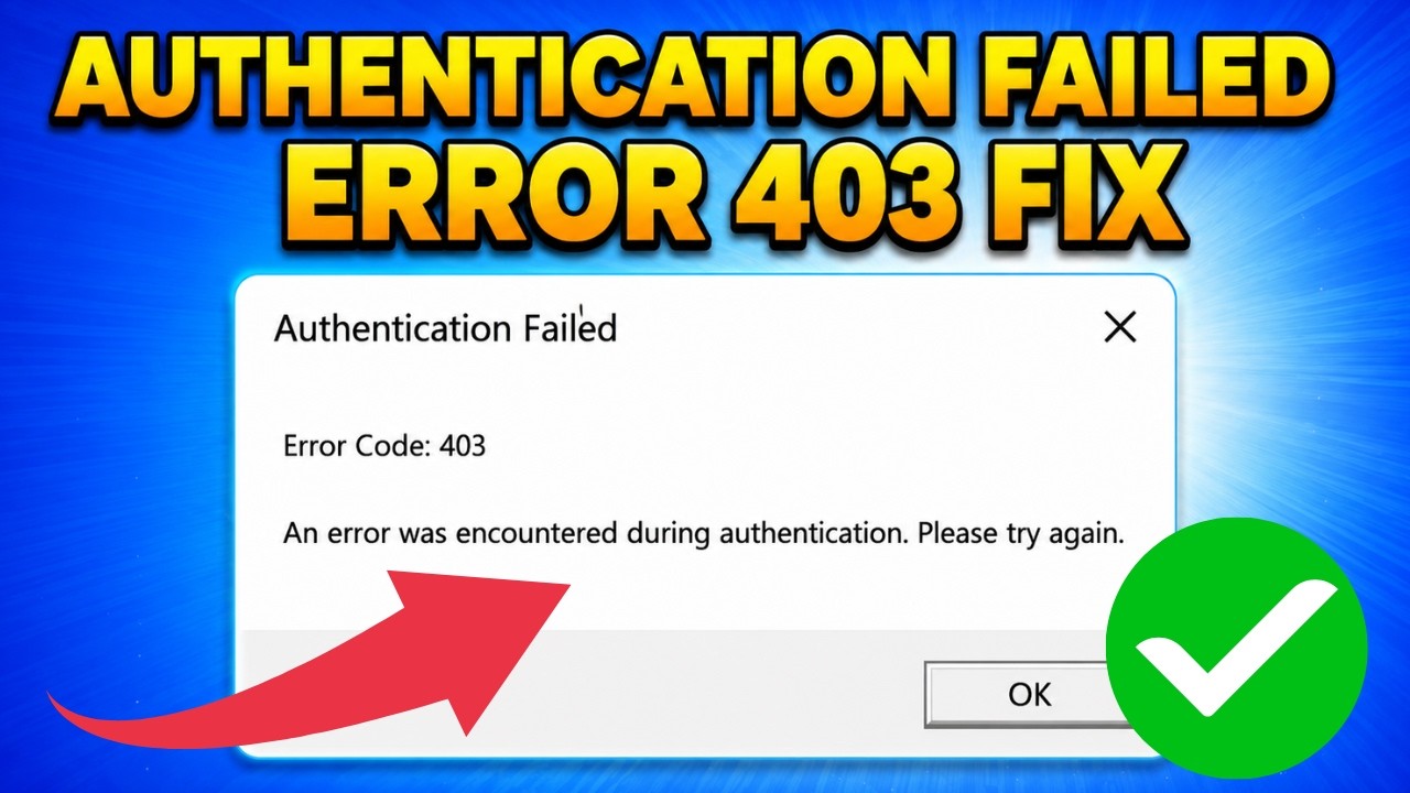 Fix Roblox Authentication Failed Error Code 403 An Error Was