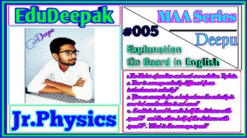 Motion In A Straight Line junior Intermediate 2marks simple explaination by EduDeepak#MaaSeries005