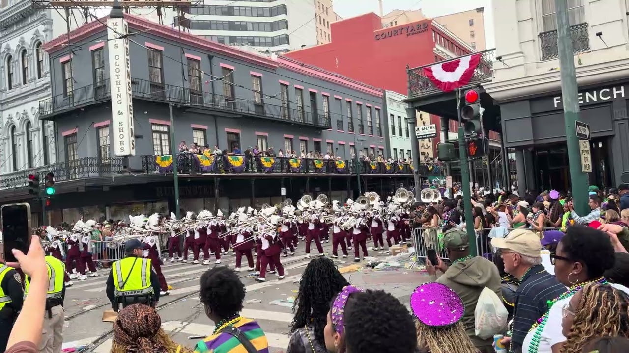 Texas Southern on canal st Rex parade 2026