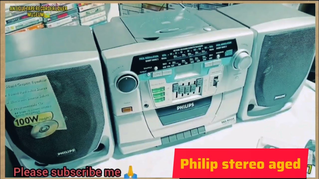 1996s Philips az-2150-CD combo stereo casset recorder FM radio