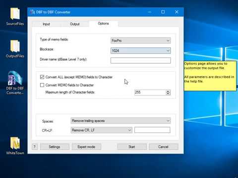 DBF to DBF Converter, video manual