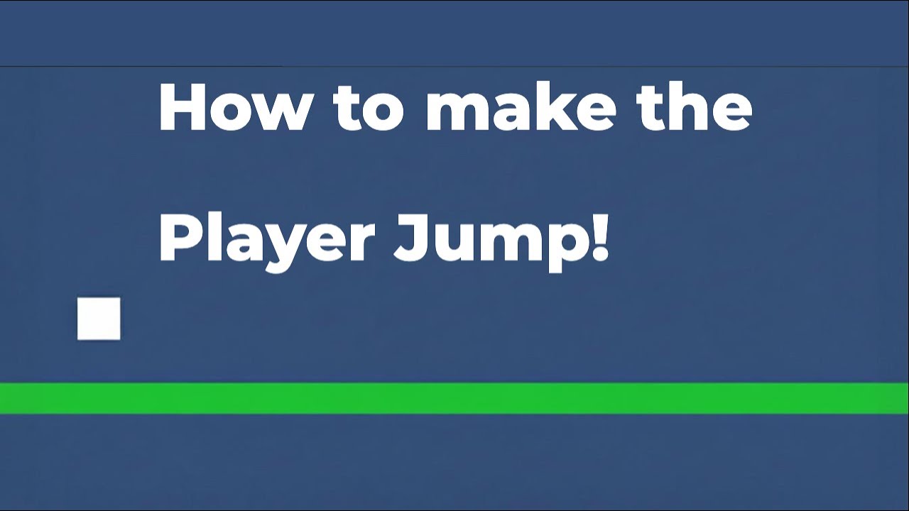 How to make the Player Jump in Unity 2D! (Beginner Tutorial)